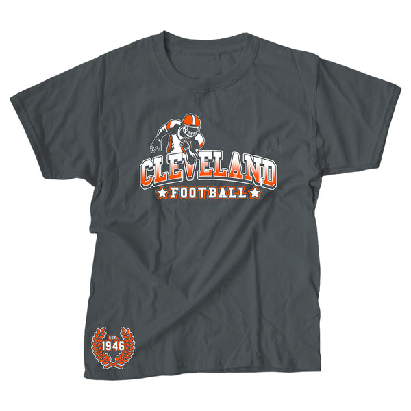 Men's Football Team Running Back T-Shirts - Cleveland