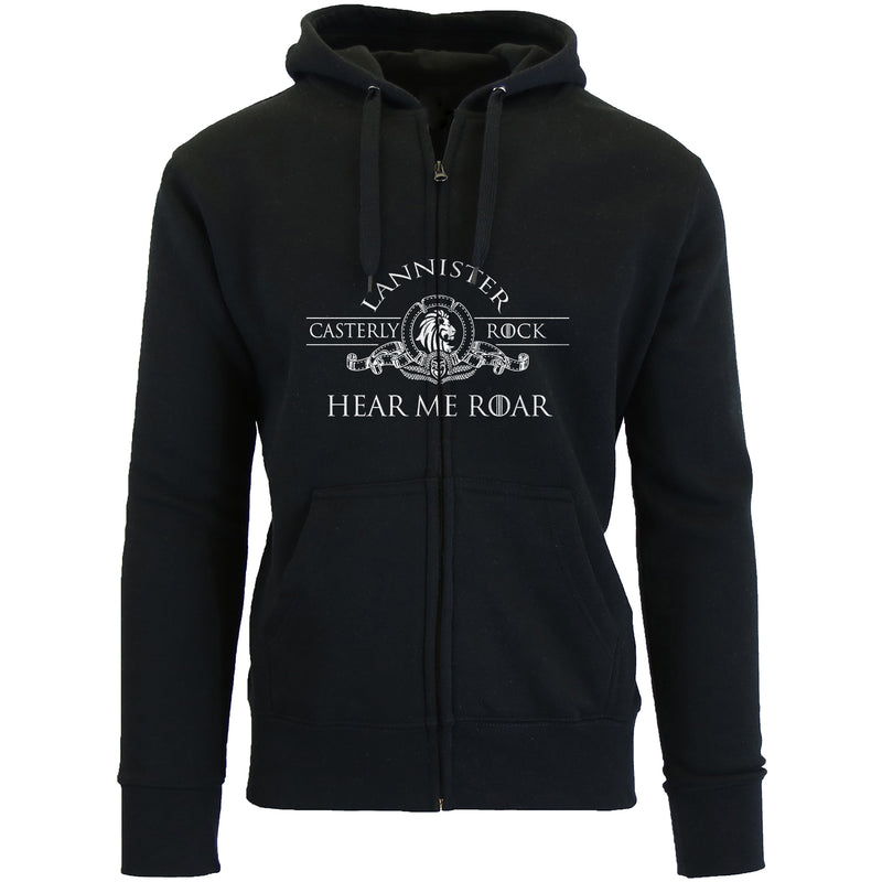 Men's Thrones and Dragon's Zip Up Hoodie - Lannister Hear Me Roar