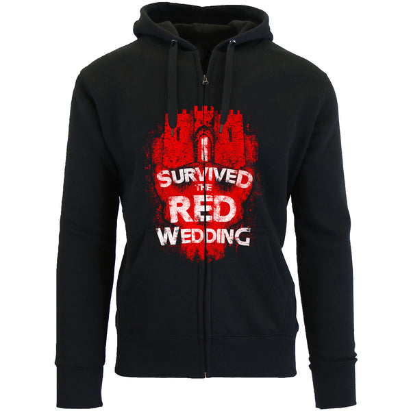 Men's Thrones and Dragon's Zip Up Hoodie - I Survived The Red Wedding