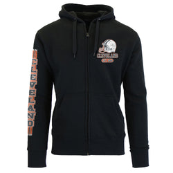 Men's Football Stripes Zip Up Hoodie - Cleveland