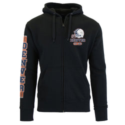 Men's Football Stripes Zip Up Hoodie - Denver