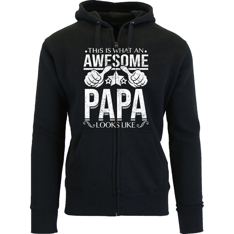 Men's This is What an Awesome Dad Grandpa Looks Like Zip Up Hoodie - Papa