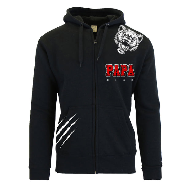 Men's The Perfect Dad Grandpa Zip Up Hoodie - Papa Bear