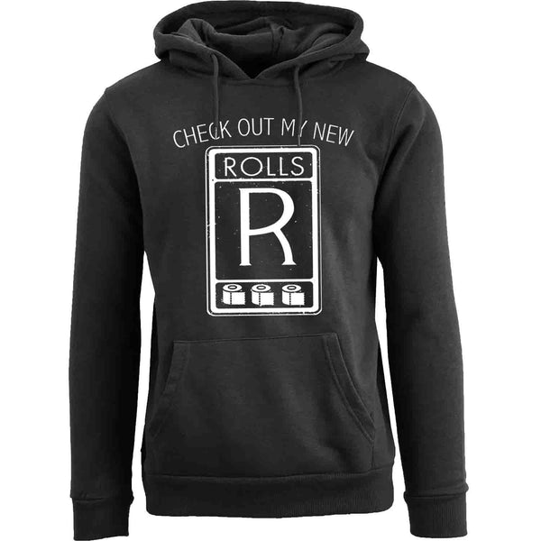 Men's Hilarious Social Distancing Pull Over Hoodie - Check Out My New Rolls Pullover