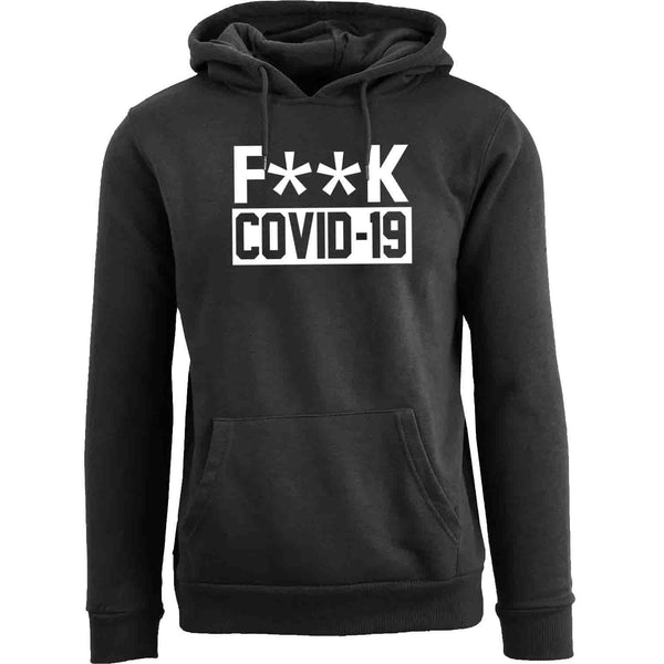 Men's Hilarious Social Distancing Pull Over Hoodie - F**K COVID-19 Pullover