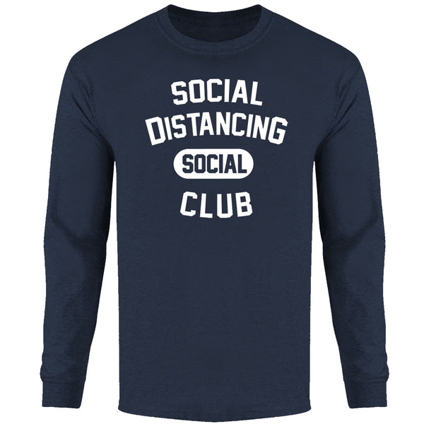 Men's Humor - Social Distancing Social Club Long Sleeve