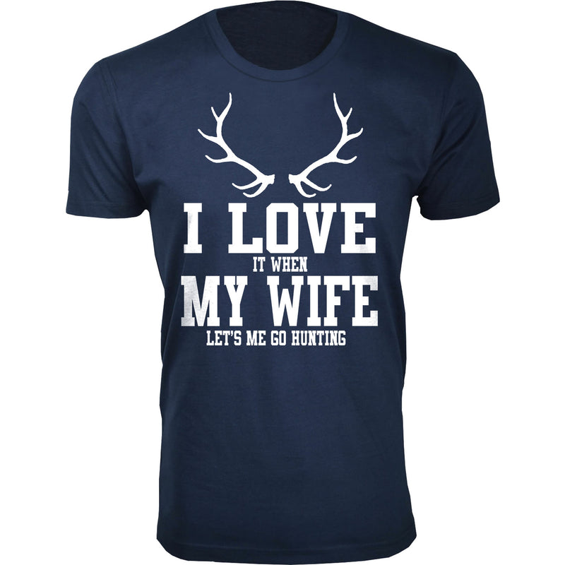 Men's Antler I Love It When My Wife Let's Me Go Hunting T-shirts