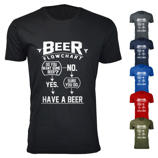 Men's Beer Flowchart T-shirts