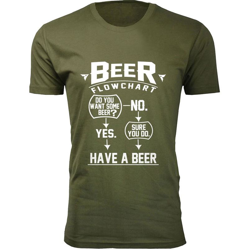 Men's Beer Flowchart T-shirts