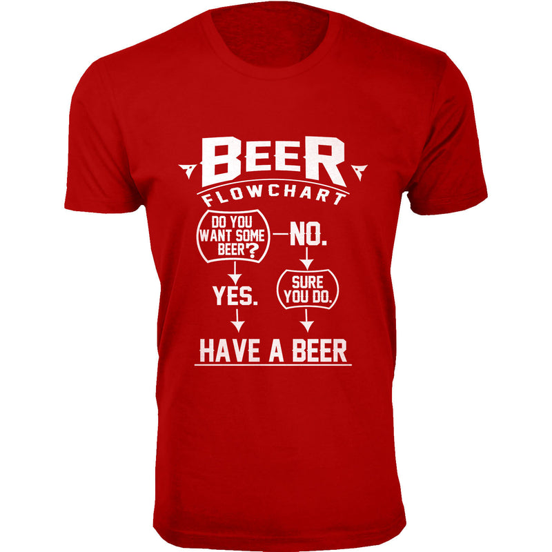 Men's Beer Flowchart T-shirts