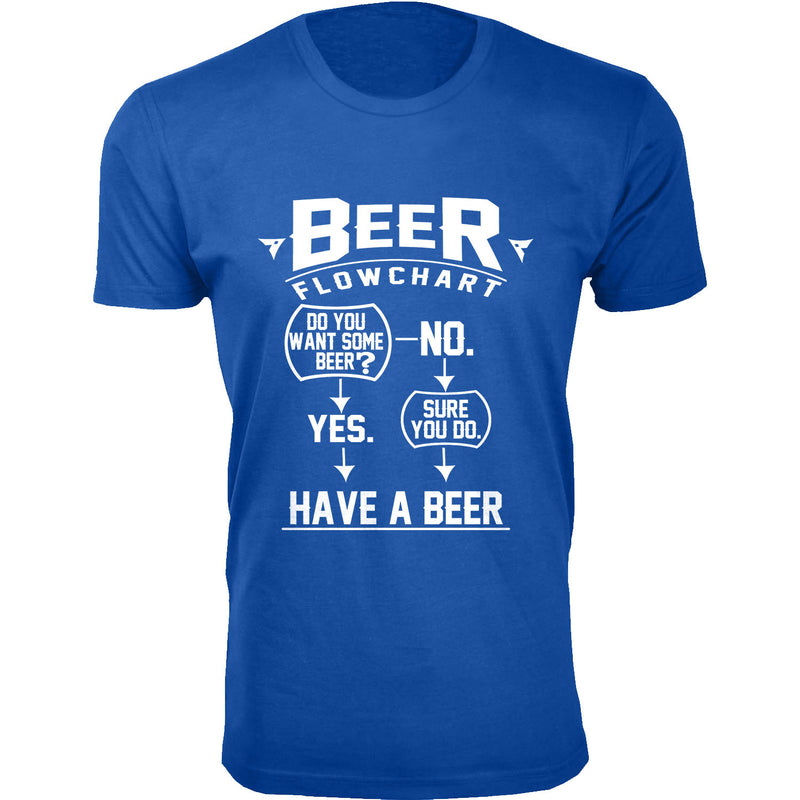 Men's Beer Flowchart T-shirts