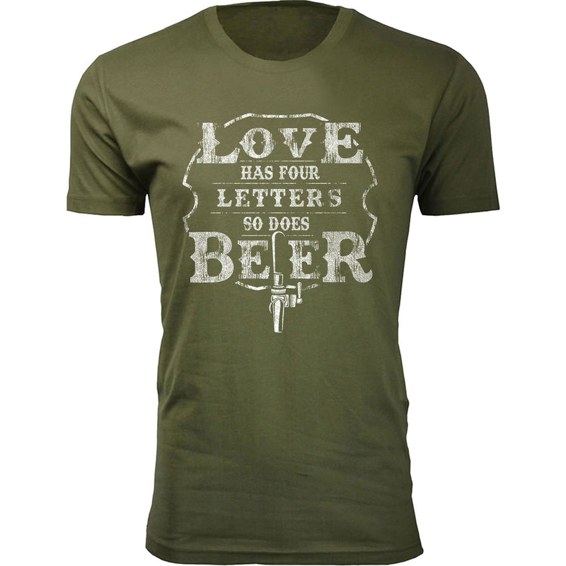 Men's Love Has Four Letters So Does Beer T-shirts