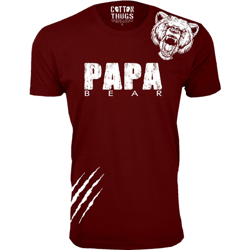 Men's - Father's Day - Papa Bear Scratch (White Ink)