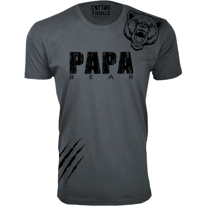 Men's - Father's Day - Papa Bear Scratch (Black Ink)