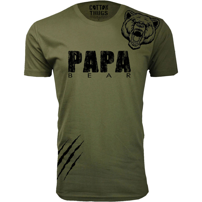 Men's - Father's Day - Papa Bear Scratch (Black Ink)