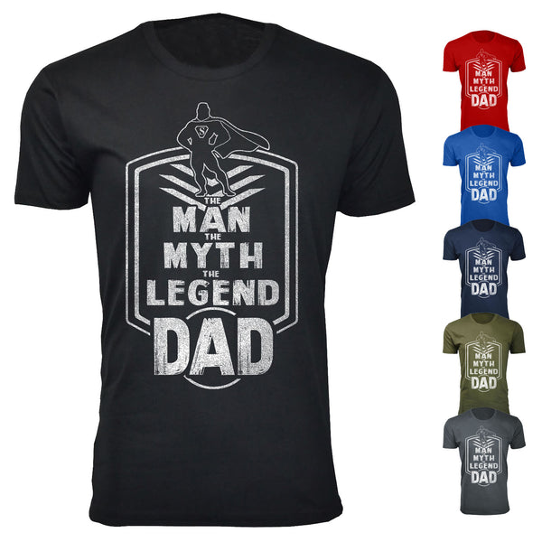 Men's The Man The Myth The Legend Dad Badge T-shirts