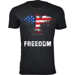 Men's - 4th of July - Eagle Grunge Flag FREEDOM