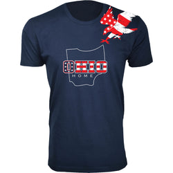 Men's - 4th of July - OHIO HOME American Flag Letters Eagle