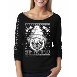 Women - Bah Humpug  - Off The Shoulder 3/4 Top