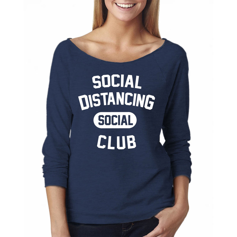 Women Funny Off The Shoulder L/S - Social Distancing Social Club