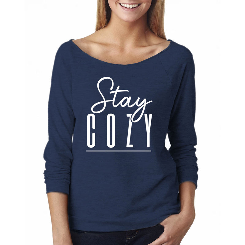 Women Funny Off The Shoulder L/S - Stay Cozy