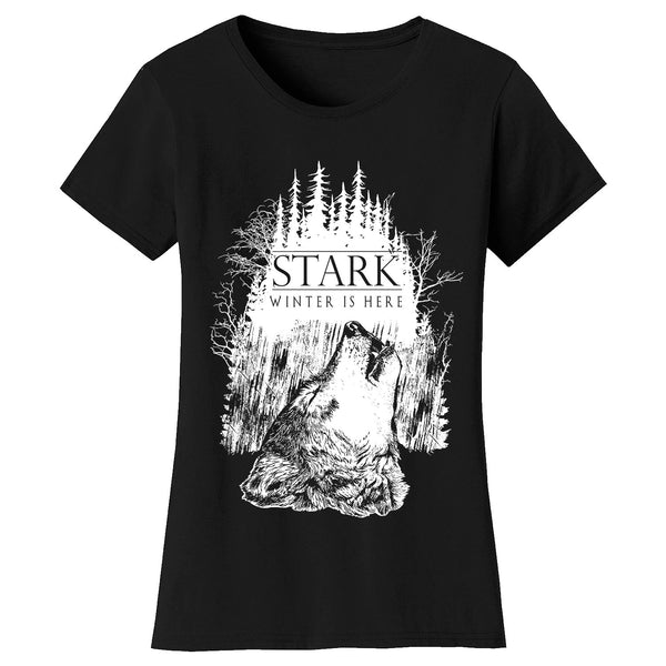 Women's Thrones and Dragon's T-shirts - Stark Winter is Here