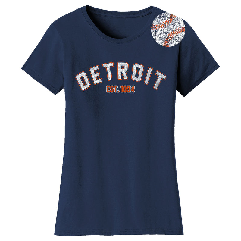 Women's Home Run Baseball T-shirts - Detroit