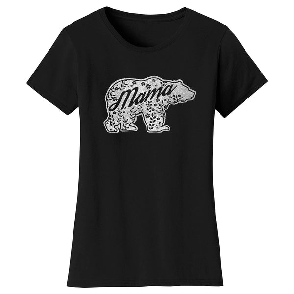 Women's Flowers Mama Bear T-shirts