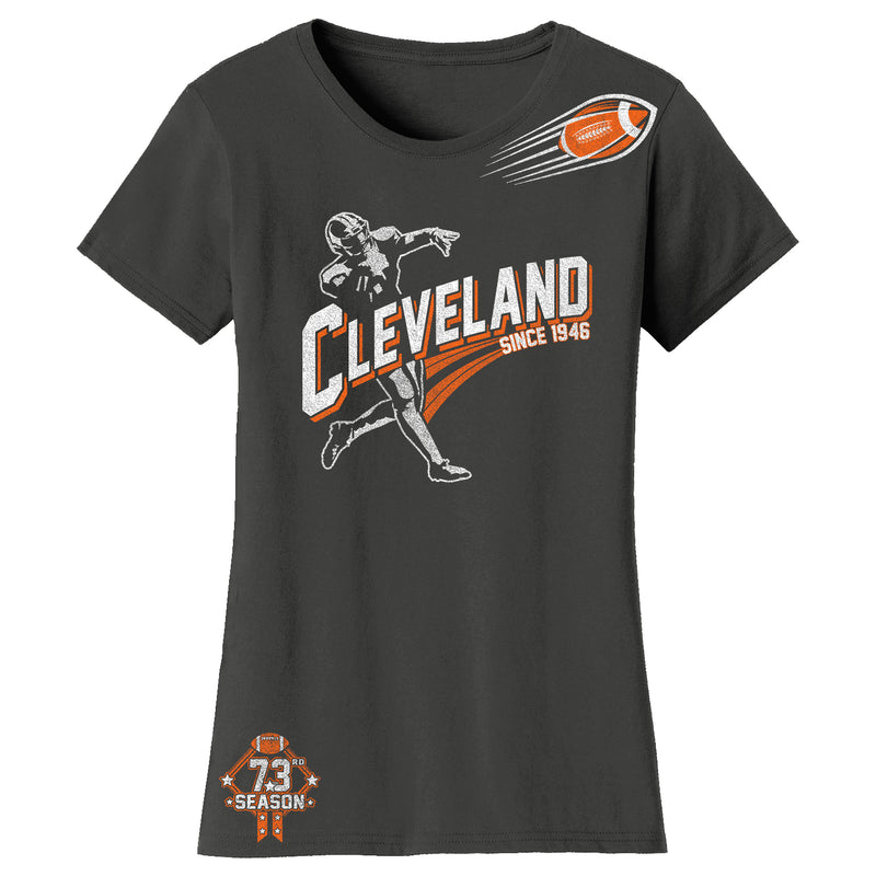 Women's Ballers Football T-Shirts - Cleveland