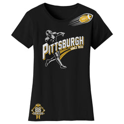 Women's Ballers Football T-Shirts - Pittsburgh