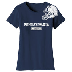 Women - Awesome College Football Helmet T-shirts - Pennslyvania