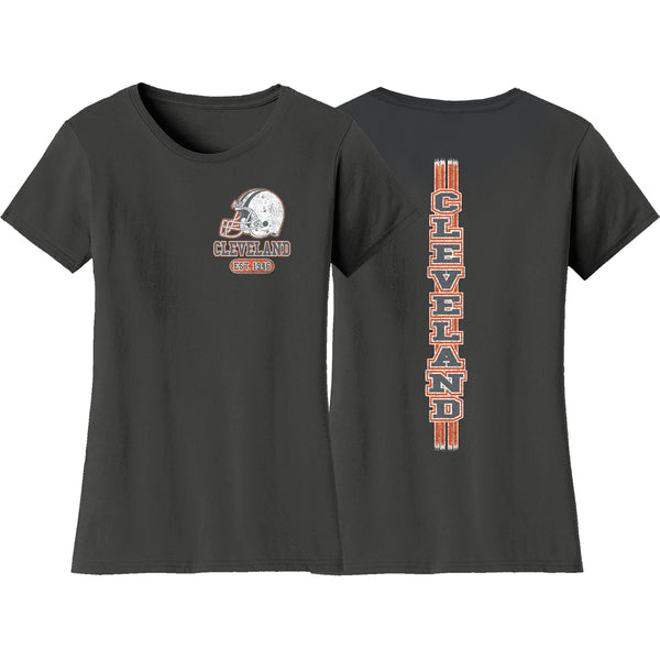 Women's Game Day Football T-Shirts - Cleveland