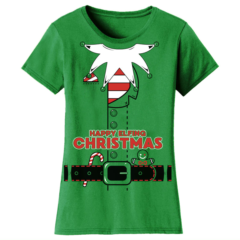 Women's Christmas - Elf Suit - Happy Elfing Christmas