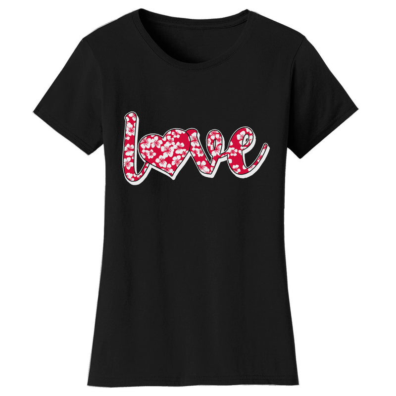 Women's Valentine's Day - Hibiscus Love T-Shirt