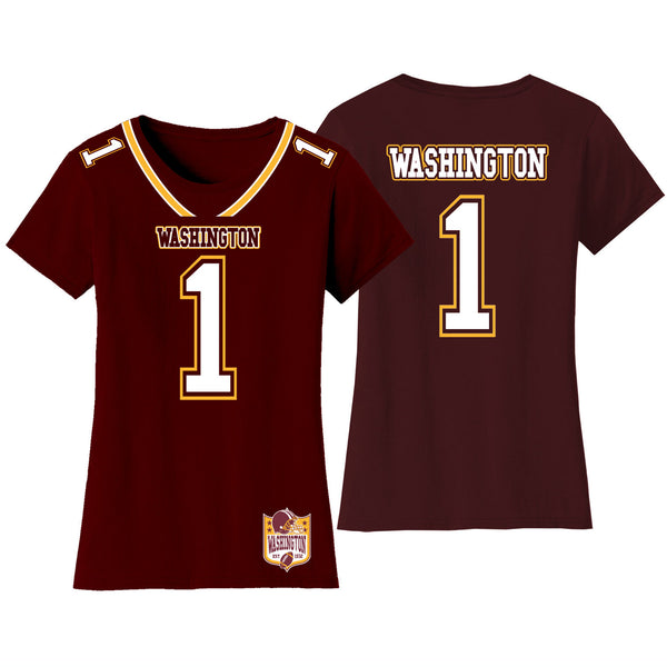 Women's Football Team Jersey T-Shirts - Washington