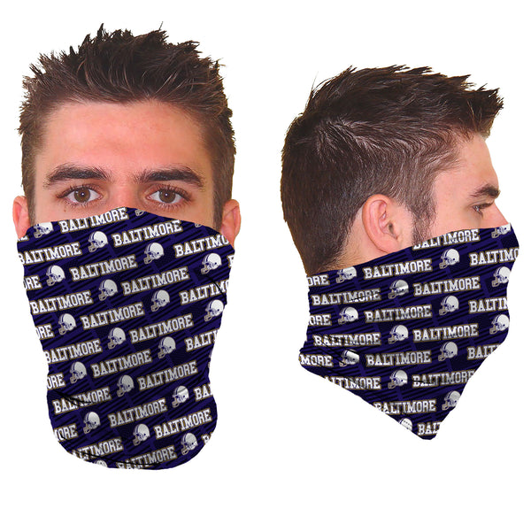 Unisex Awesome Football Pattern Gaiter - Baltimore