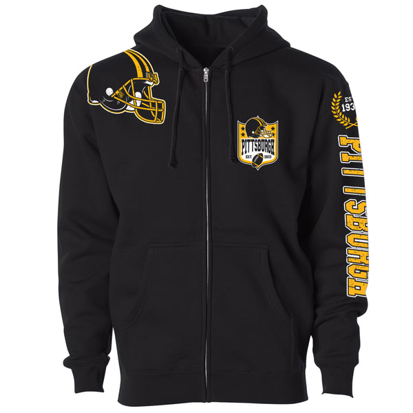 Men's Football Home Team Zip Up Hoodie - Pittsburgh