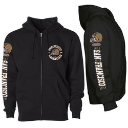 Men's Football Stripes Zip Up Hoodie - San Francisco