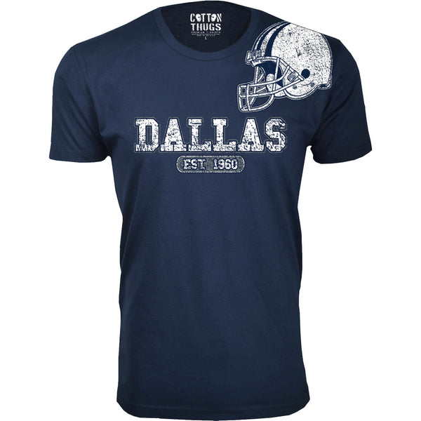 Men's Awesome Football Shoulder Helmet T-shirts - Dallas