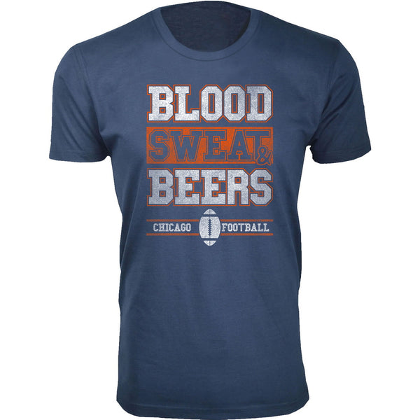 Men's Blood Sweat & Beers Football T-Shirts - Chicago