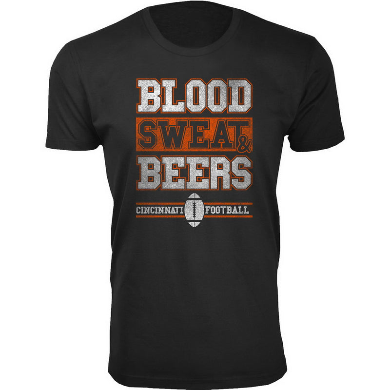 Men's Blood Sweat & Beers Football T-Shirts - Cincinnati