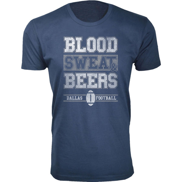 Men's Blood Sweat & Beers Football T-Shirts - Dallas