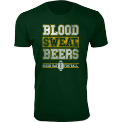 Men's Blood Sweat & Beers Football T-Shirts - Green Bay