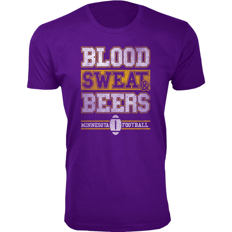 Men's Blood Sweat & Beers Football T-Shirts - Minnesota