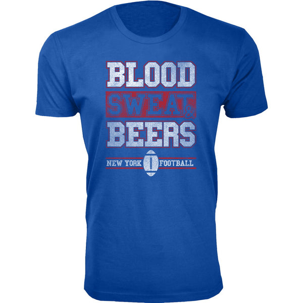 Men's Blood Sweat & Beers Football T-Shirts - New York