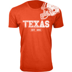 Men's Awesome College Football Helmet T-shirts - Texas