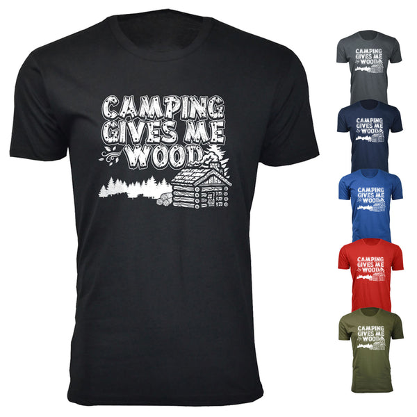 Men's Camping Gives Me Wood T-shirts