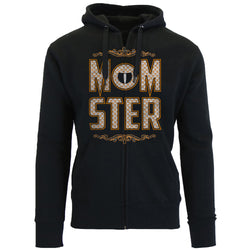 Women's Awesome Halloween Zip Up Hoodie - Momster