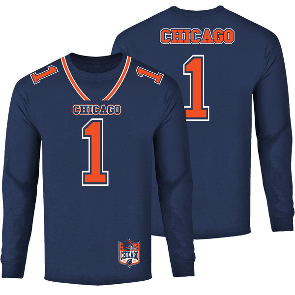 Men's Football Team Jersey Long Sleeve Shirts - Denver