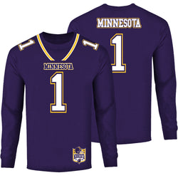 Men's Football Team Jersey Long Sleeve Shirts - Minnesota